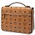 Bolsa MCM Visetos Logogram em couro marrom - vista 2