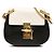 Borsa a tracolla con catena Chloé Drew Mini Crossbody Nero Bianco