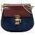 Borsa a tracolla Chloé Drew Chain Marrone Blu