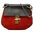 Borsa a tracolla con catena Chloé Drew Nero Rosso