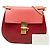 Bolso bandolera con cadena Chloé Drew Roja - vista 7