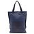 Borsa Shopper Anagram in lino Loewe Blu Blu navy - vista 2