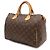 Borsa Louis Vuitton Monogram Speedy 30 Marrone Bianco Monogramma - vista 3