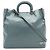 Saco Tote Prada Triangle em couro cinza Marrom - vista 2