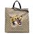 Borsa Tote Gucci GG Supreme Tiger Nero Beige Cachi - vista 2