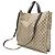 Borsa Tote Gucci GG Supreme Tiger Nero Beige Cachi - vista 3