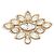 NUOVA VINTAGE SPILLA YVES SAINT LAURENT GOOSSENS CON CRISTALLI D'oro