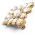 NUOVA VINTAGE SPILLA YVES SAINT LAURENT GOOSSENS CON CRISTALLI D'oro - vista 3