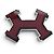 Hermès HERMES STREET GÜRTELSCHNALLE 32MM SILBERFARBENES METALL BORDEAUX EMAILLE