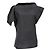 Yves Saint Laurent Blusa Asimétrica YSL en Seda Negra Negro