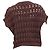 Top de punto calado Brunello Cucinelli en algodón marrón Castaño Roja - vista 6