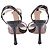 Sandali con tacco T-Strap in pelle verniciata nera con cristalli Prada Nero - vista 5