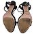 Sandali con tacco T-Strap in pelle verniciata nera con cristalli Prada Nero - vista 8