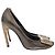 Décolleté Roger Vivier Trompette vintage Effect in pelle bronzo Metallico