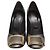Décolleté Roger Vivier Trompette vintage Effect in pelle bronzo Metallico - vista 2
