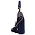 Borsa a tracolla Tory Burch Fleming Printed Box in pelle blu - vista 3