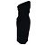 Abito midi monospalla Roland Mouret in poliammide nera Nero