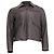 Loro Piana Gail Zip-Up Jacket in Dark Brown Calf Leather Red