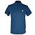 Polo Burberry in cotone blu navy con logo ricamato