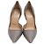 Décolleté a punta stile Brogue D'Orsay Roger Vivier in pelle grigia Grigio - vista 2