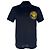 Polo Versace in cotone blu navy con ricamo Medusa