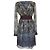 Abito midi con stampa floreale e scollo a V Alberta Ferretti in seta multicolore