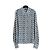Etro Pre-Fall 2023 Seidencrepe-Bluse mit blauem Print