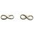 Autre Marque Pendientes de botón Tiffany & Co. Infinity en plata de ley