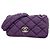 Bolsa de ombro Chanel em nylon acolchoado bubble roxo