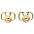 Orecchini a lobo Valentino V-logo Signature D'oro - vista 3