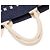 Picca borsa a mano Marni effetto rafia Crudo Blu navy - vista 4