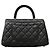 Borsa Chanel in pelle d'agnello nera Nero - vista 11