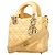 Borsa a mano Christian Dior Cannage Lady in pelle Giallo