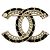Broche de cadena Chanel Coco Mark Negro - vista 2