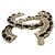 Broche de cadena Chanel Coco Mark Negro - vista 3