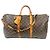 Louis Vuitton Keepall 50 Bandoulière Boston Bag Marrone