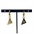 Pendientes de aro Prada Triangle Negro