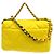 Bolsa de aba Chanel 19 em pele de cordeiro acolchoada Amarelo - vista 2