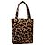 Borsa Tote Dolce & Gabbana Stampa Leopardata in Cotone Marrone Stampa leopardo