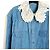 Miu Miu Camisa de denim con cuello de encaje desmontable Azul - vista 3