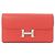 Hermès Cartera larga Hermes Constance en piel Epsom roja