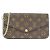 Pochette Félicie Borsa a tracolla Louis Vuitton Monogram Pochette Felicie Marrone