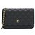 Cadena de cartera Chanel Timeless Classic Line AP0250 Negro Burdeos