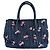 Borsa a mano/Borsa a tracolla Miu Miu in denim Rosa Blu navy - vista 3