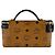 Bolsa de ombro em couro MCM Marrom Preto - vista 3