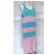 American Retro Vestido Cancán a Rayas Rosa y Azul - vista 12
