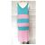 American Retro Vestido Cancán a Rayas Rosa y Azul - vista 20