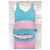 American Retro Vestido Cancán a Rayas Rosa y Azul - vista 3