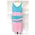 American Retro Vestido Cancán a Rayas Rosa y Azul - vista 5