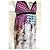 Autre Marque Anatopik Vestido Odalisque de Algodón Castaño Negro Rosa Blanco Azul Gris Púrpura - vista 20